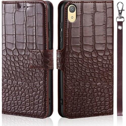 Phone Case for Sony Xperia XA1 Plus G3412 G3421 G3423 G3416 5.5" Case Wallet Crocodile Texture Leather Book Design Phone Coque