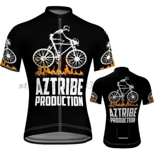 Black Mens Short Sleeve Cycling Jersey Creativity Bicycle Clothes Summer Cycling Top Bike MTB Road Wear