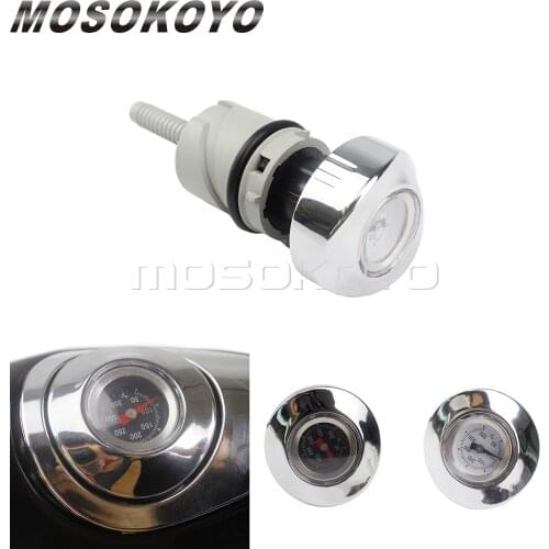 Dipstick Oil Temperature Gauge Fuel Tank Cap Plug Temp for Harley Sportster Iron XL 883 1200 Custom Forty-Eight Roadster 2004-19