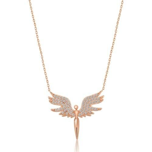 Daisy Silver Michael Angel Necklace 925 Sterling