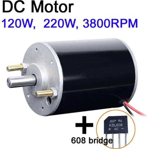 Max 120W 3800RPM 220V DC home use DIY motor, bracket optional