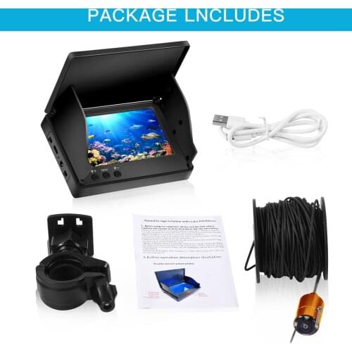XJ-FISH underwater Fish Finder fishing camera Night vision Camera 4.3" Monitor sport video camera underwater 30M 1000TVL