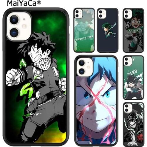 MaiYaCa Boku no Hero Academia Midoriya Izuku Phone Case Cover For iPhone SE 6 6s 7 8 plus X XR XS 11 12 pro max Galaxy S8 S9 S10