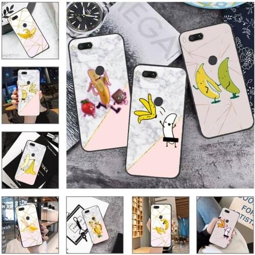 Cartoon Funny Banana marble Phone Case For Xiaomi Mi Redmi Note 8T 9T 9S 9A 10 7 8 9 Lite pro