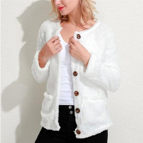 New Women Warm Coat Ladies Quality Plush Jacket Fashion Zipper Plush Thick Casual Faux Fur Coat For Female Plus Size