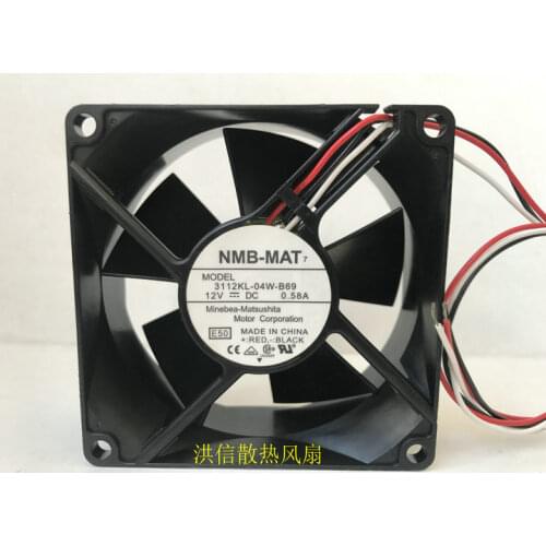 Brand new 8032 3112kl-04w-b69 DC12V 0.58a 3-wire cooling fan