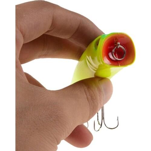 85mm/13.4g Popper Topwater Anti-Corrosion High Quality Fishing Lure Hard Bait Bionic 3D Eyes Freshwater Plastic Fishing Bait