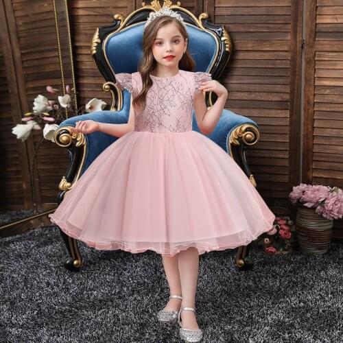 Baby girl dress sweet embroidered lace net gauze puffy net gauze princess dress toddler girl dress christening dress party dress