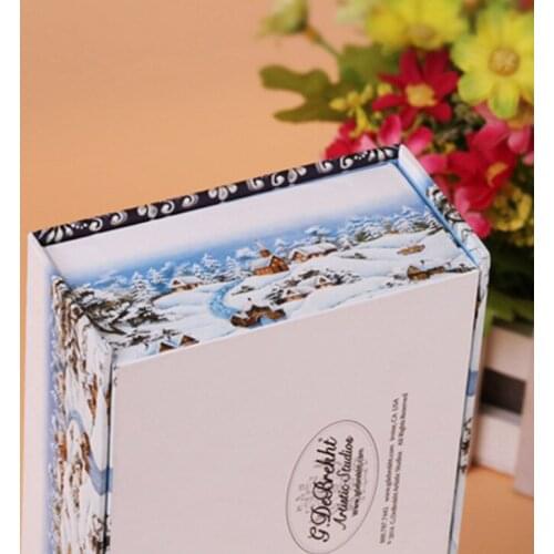 Custom logo gift box Packaging box with ribbon handle ---DH11964