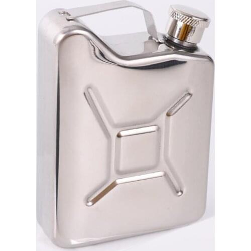 Dhl 100pcs practical 5 oz Jerrycan Oil Jerry Can Liquor Hip Flask Wine Pot Stainless Steel Jerrican Fuel Petrol Gasoline Can SN