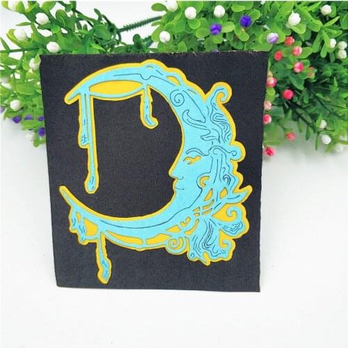Cutting dies Ribbon moon metal crafts paper die-cutting /DIY embossing Easter and New Year Scrapbooking