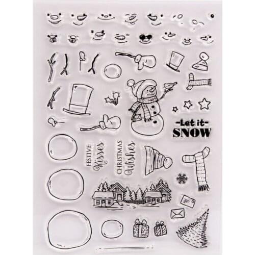 Christmas Background Transparent Clear Silicone Stamp Seal for DIY Scrapbooking Photo Album Decorative Card Making