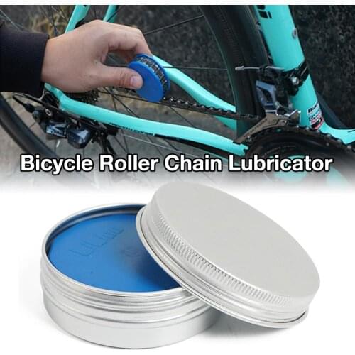 Bicycle Chain Lubrication Roller With Magnetic Storage Box Portable Reusable MTB Road Bike Chain Lubricator Bike Repair Tools