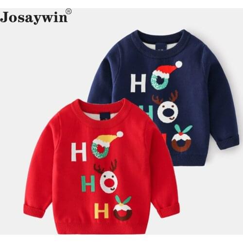 Baby Girl Children Christmas Sweater Baby Boys O-Neck Knitted Navidad Sweater Kid Pullover Cartoon Casual Autumn Winter Sweater