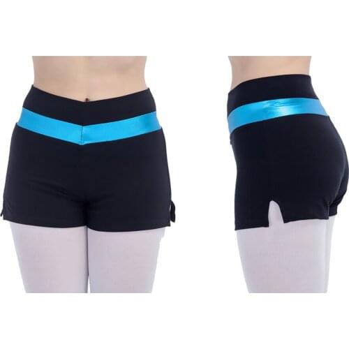 Retail Wholesale Cotton/Lycra with Metallic Fabric Two Tone Bootie for Jazz Dance for Ladies and Girls