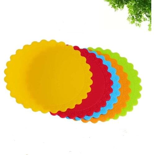 Silicone Placement Table Mats Heat Resistant Non-Slip Drink Coaster Placemats for Table Mats Cup Pad LX8526