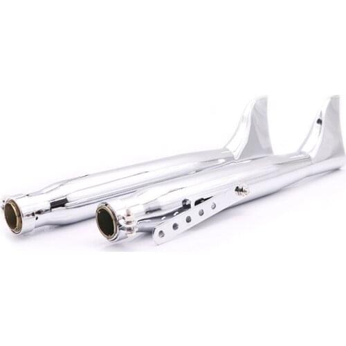 Universal Pair Motorcycle Retro Fishtail Exhaust Mufflers Silencer Pipe For Harley Cruiser Bobber Chopper Touring Chopper