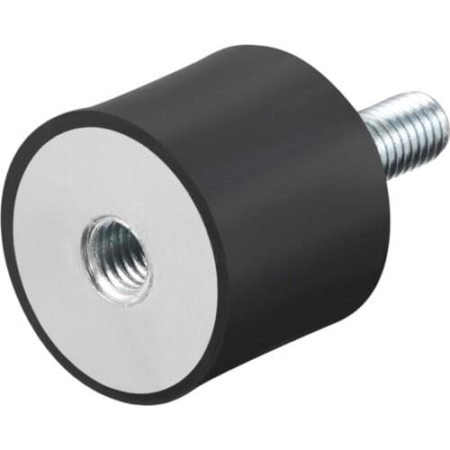 UXCEL 1PCS Rubber Mounts Vibration Isolators Cylindrical Shock Absorber with Studs for Bicycle Air Compressors Enginers Dowel