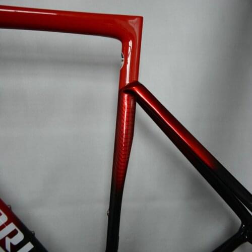 UD glossy cycling carbon bike frame T1100 strong racing disc frameset red black UCI taiwan bicycle frame 44-58cm