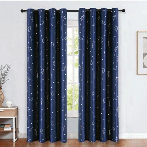 Polyester Durable Fine Workmanship Window Curtain Panel Thick Window Treatment Thermal Insulated for Living Room