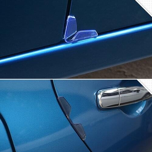 4pcs Car Door Edge Guards Protector Clips Auto Door Anti-Collision Strip Sticker Universal Car Scratch Protection Edge Mouldings