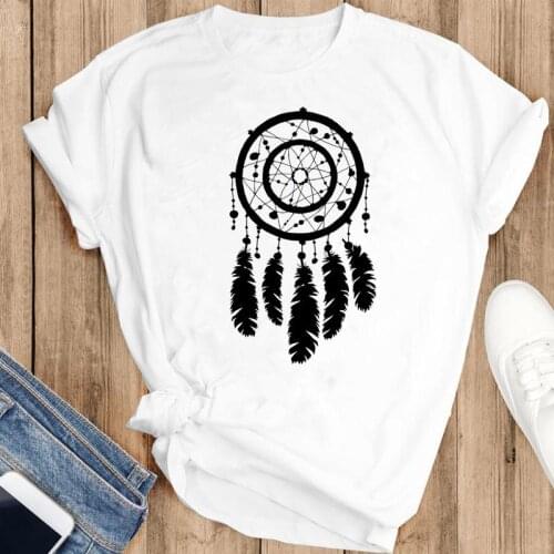 Women Graphic Watercolor Web Dream Cartoon Casual Fashion Summer Female Clothes Print Short Sleeve Tops Tees Tshirt T-Shirt