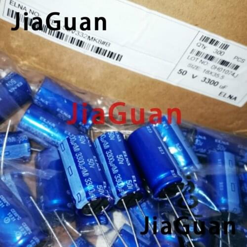 10pcs NEW ELNA RE3 50V3300UF 18X35.5MM audio electrolytic capacitor 3300uF/50V blue robe 3300UF 50V