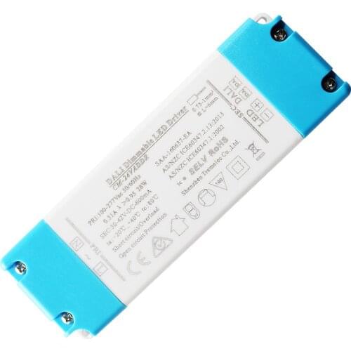 18-24W DALI Dimming led driver transformer EMC LVD SELV isolation design 0.6A 30-42Vdc constant current dimming range 1-100