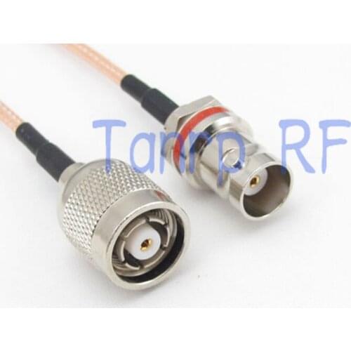 20inch RP TNC male plug to mini BNC female nut bulkhead RF adapter connector 50CM Pigtail coaxial jumper cable RG316 extension