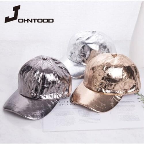 2021 Fashion Pop Fashion Man Woman Gold Silver Champagne Sparkling Snapback Hats Unisex Outdoors Baseball Cap Gorro Adjustable