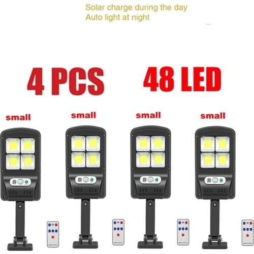 4pcs tabular oblong Solar Night Light 120 LED solar Lamp Garden Lantern Body Induction PIR Motion Sensor Home Street Road Yard P