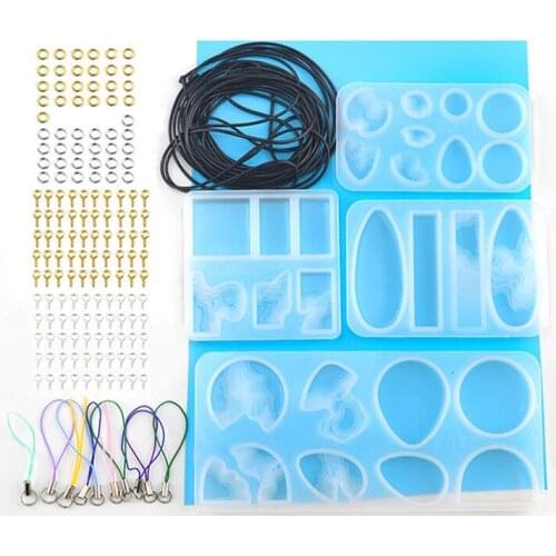 4 Pack Ocean Style Mould Epoxy Resin Casting Island Shaped Pendant Resin Mold Jewelry Making Tools DIY Art Craft