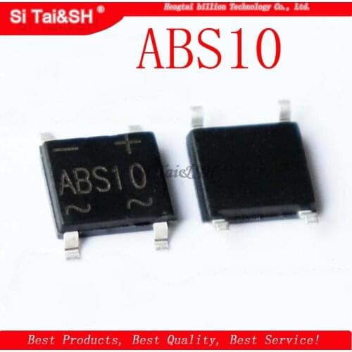 50pcs New SMD ABS10 0.8/1A 1000V Bridge Rectifier Single-Phase Glass Passivation Rectifier Bridge