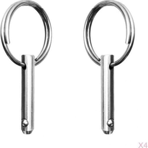 8pcs Stainless Steel Spring Loaded Quick Release Pin Fr Boat Top Deck Hinge