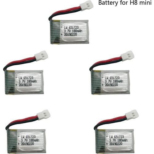 Battery For H8 Battery 3.7V 180mAh Lipo Battery for H8 Mini RC Quadcopter drone part wholesale 3.7V Battery