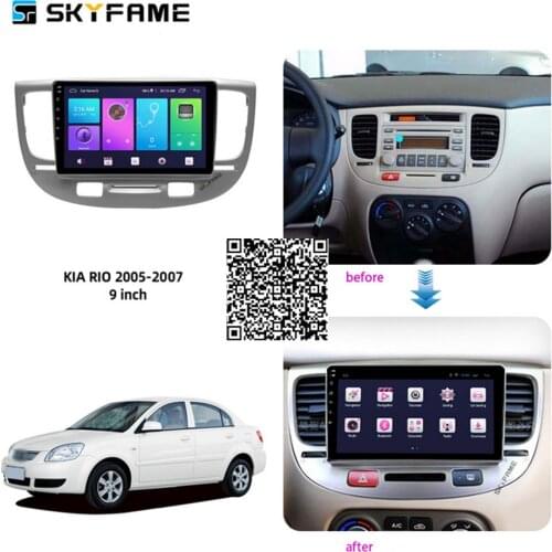 SKYFAME Car Accessories Radio Stereo For Kia Pride/Rio 2005-2011 Android Multimedia System DSP GPS Navigation Player CarPaly 9"