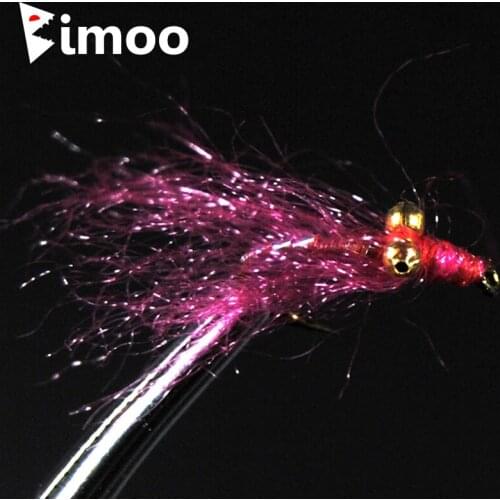 Bimoo 8pcs Sinking Fly fishing Flies #10 Gold Hooks Panfish Crappie Bluegill Trout