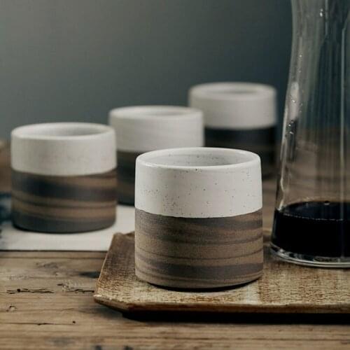 190ml Japanese Frosted Latte Cup American Concentrated Retro Ceramic Coffee Cup Simple Nordic Home Office Afternoon Tea Tea Set