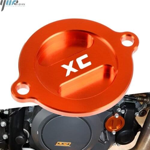For XC-W XCF-W EXCF EXC 525 520 500 450 400 350 380 300 250 200 125 Motorcycle CNC Engine Oil Filter Cover Cap Accessories
