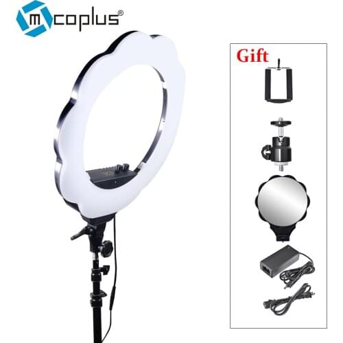 Mcoplus 48W 33000K-6000K 384 LED Bi-color Photographic Lighting Dimmable Camera Photo/Studio/Phone Photography Ring Light Lamp