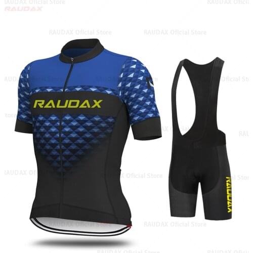 Cycling Jersey 2020 Team Raudax Brand Cycling Clothing Bike Cycling Bib Shorts MEN Bike Jersey Set Ropa Ciclismo Set Kits