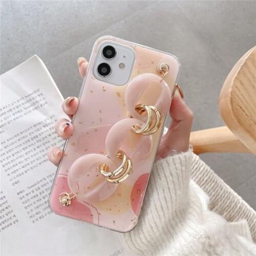 Epoxy Creative Bracelet Mobile Phone Case for iPhone 11 12 Pro MAX mini X XR XS MAX 7 8 Plus SE 2020 Protective Cover