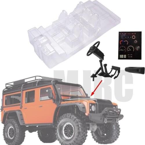Simulation Transparent Interior Trim For Trx4 Defender Trx-4 Cockpit Seat Dash Board Steering Wheel Djc-0617 (1kit)