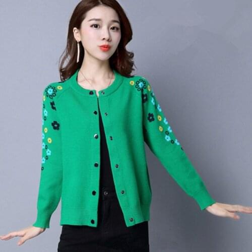 Cardigan Coat Womens Sweater Lazy Vintage Ladies Hollow Cardigans Coat Female Autumn Button Outwear Sweaters ZZ1104