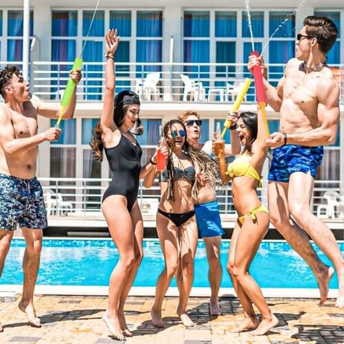 3PCS Cartoon Animal Water Cannon Set High Pressure Push Pumping Toy for Beach Seaside Summer Outdoor Sprinkling Water Soakers