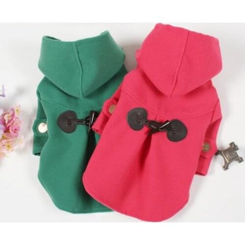 Red /Green Small dog clothes pet Coat clothes Spring Autumn Pet Overcoat Teddy clothes For Puppy pet