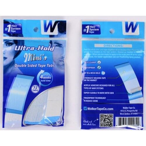 72 TABS 8.6*2.2cm Blue Ultra hold tape lace front tape double sided Tape for toupee wig adhesive 4 weeks lasting