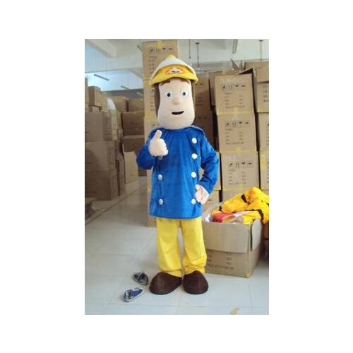 Fireman Sam Mascot costume Fancy Dress Adult size Free shipping