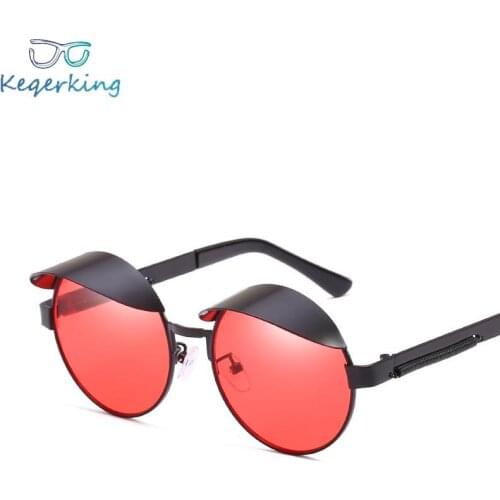 Metal Sunglasses Men Round Sunglass Steampunk Coating Glasses Vintage Retro Women Spring leg UV protection sunglasses ZA-23