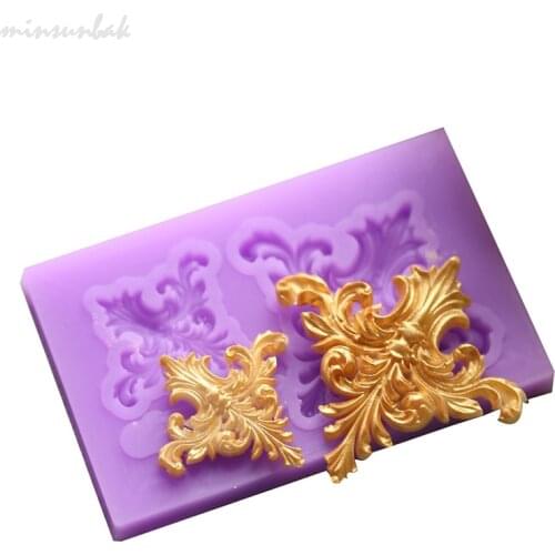 Minsunbak Mini European Retro Border Embossed Border Decorated Fondant Silicone Mold Cake Tools Kitchen Baking Utensils